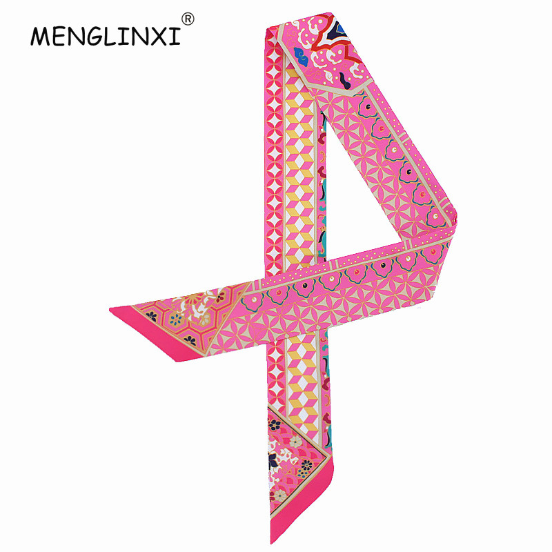 Luxury Bags China - Baru geometris motif bunga syal sutra